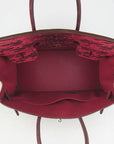 HMS Birkin 35CM Lizard Pattern handbag 6089 Red/silver