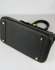 HMS Birkin 30cm Togo Leather Handbags Black Golden