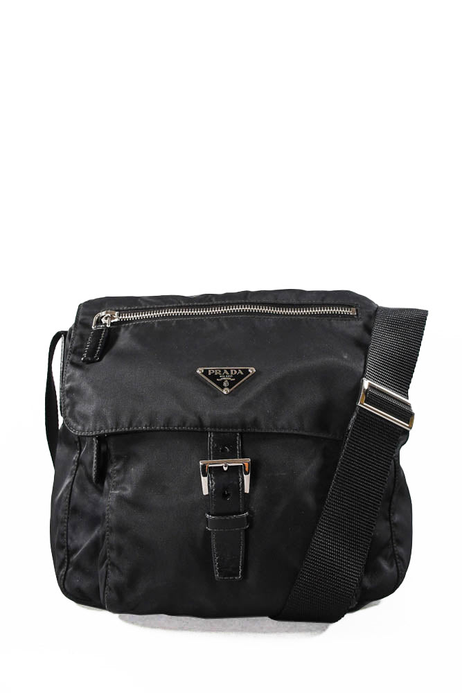 PRD Black Nylon Small Tessuto Messenger Bag