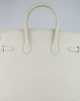 HMS Birkin 35cm Togo Leather Handbags Beige Silver