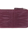 Christian D1OR Burgundy Charm Key Chain Wallet