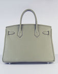 HMS Birkin 30cm Togo Leather Handbags Dark Grey Silver