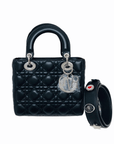 Cannage Lambskin Lucky Badges My Lady D1OR Black