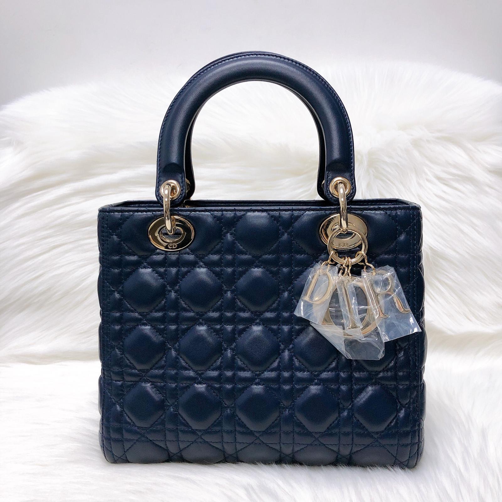 Cannage Lambskin Lady D1OR Medium