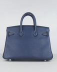 HMS Birkin 25cm Handbag 6068 dark blue silver