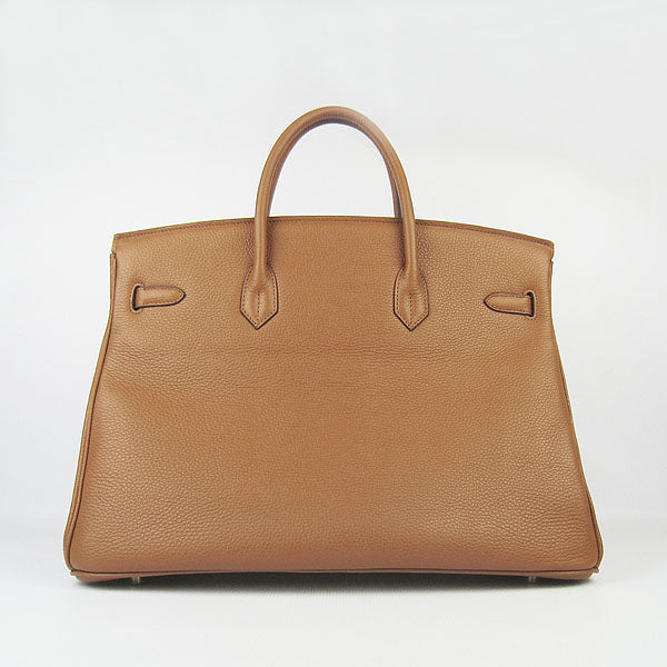 HMS Birkin 35cm Togo Leather Handbags 6099 Light Coffee Golde