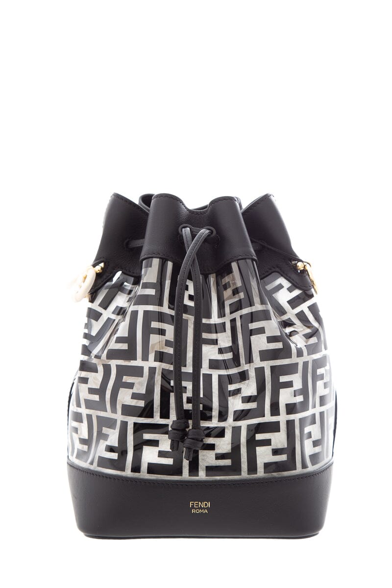 FNDI Black Monogram Mon Tresor Plexi Bucket Bag