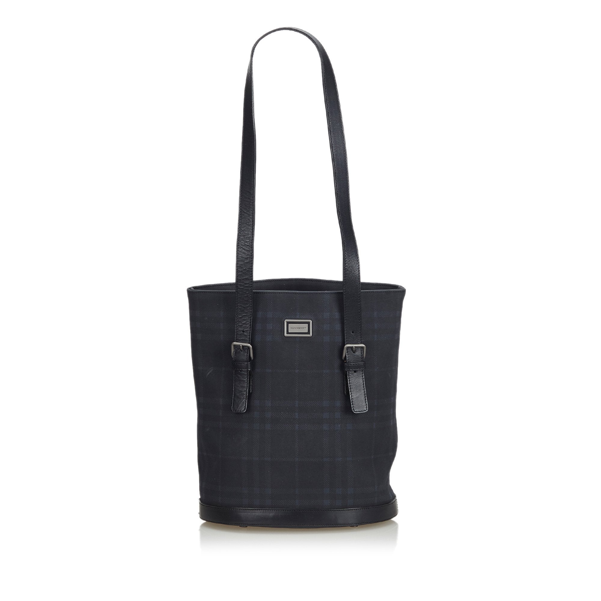 BBERRY Black PVC Plastic Smoke Check Tote Bag United Kingdom