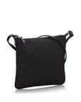 FNDI Black Canvas Fabric Zucchino Crossbody Bag Italy