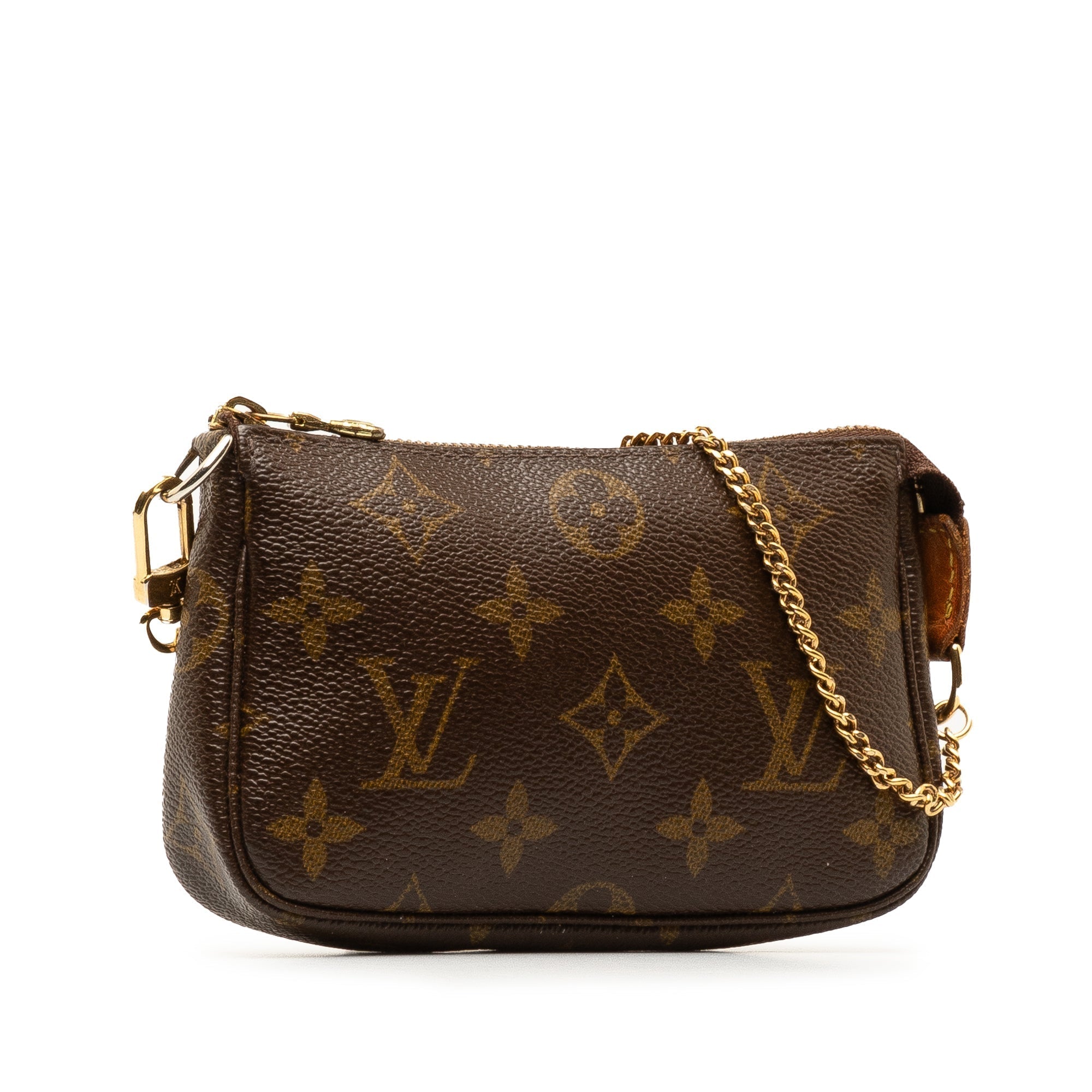 Brown LV Monogram Mini Pochette Accessoires Shoulder Bag