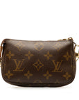 Brown LV Monogram Mini Pochette Accessoires Shoulder Bag