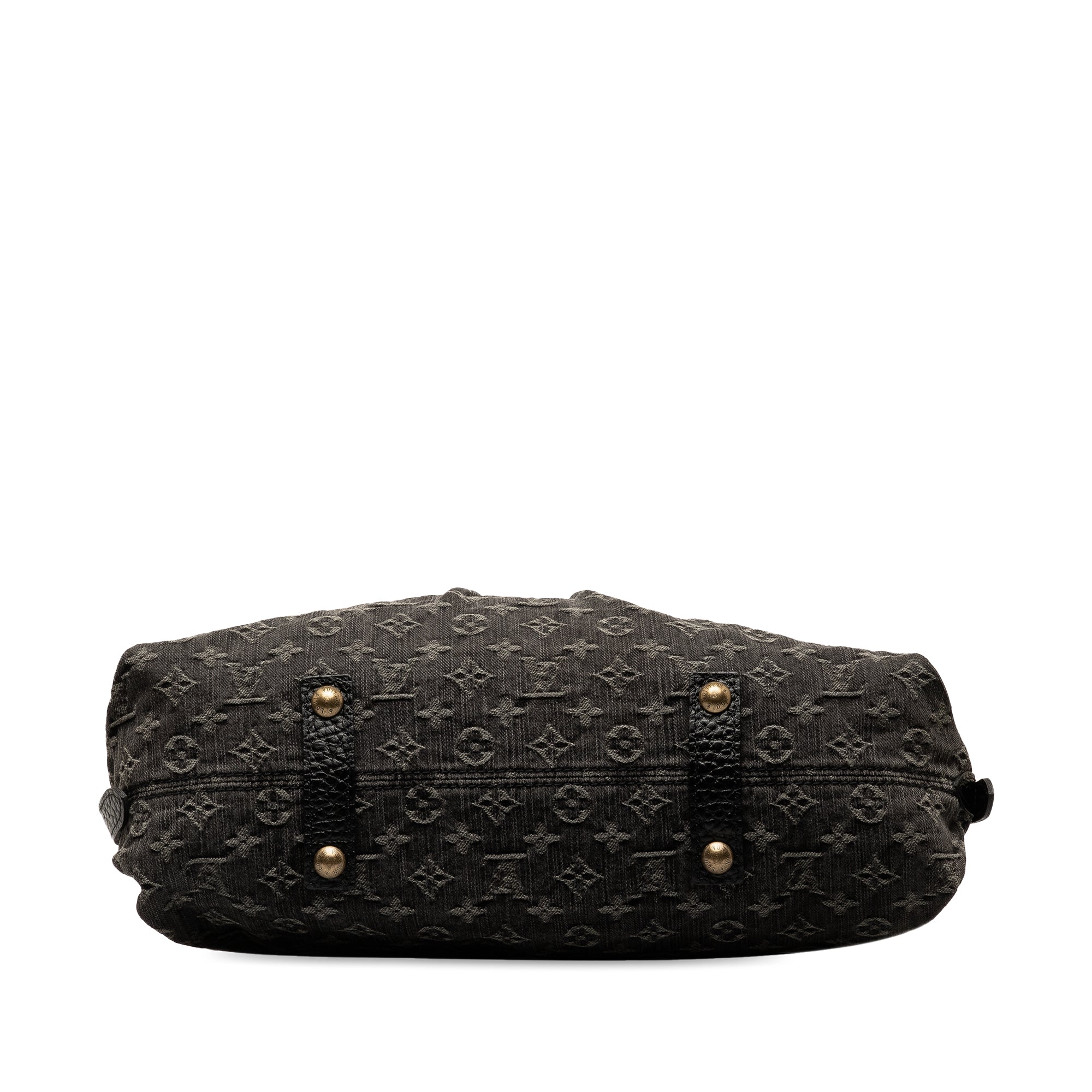 Black LV Monogram Denim Neo Cabby GM Satchel