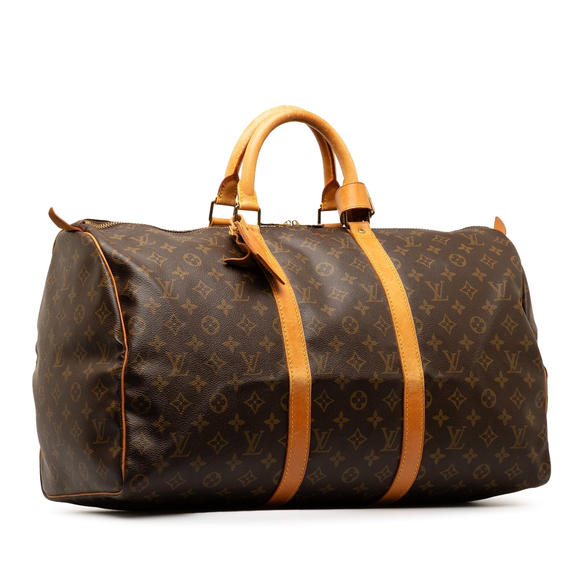 Brown LV Monogram Keepall 50 Travel Bag