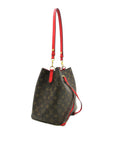Brown LV Monogram Neonoe MM Bucket Bag