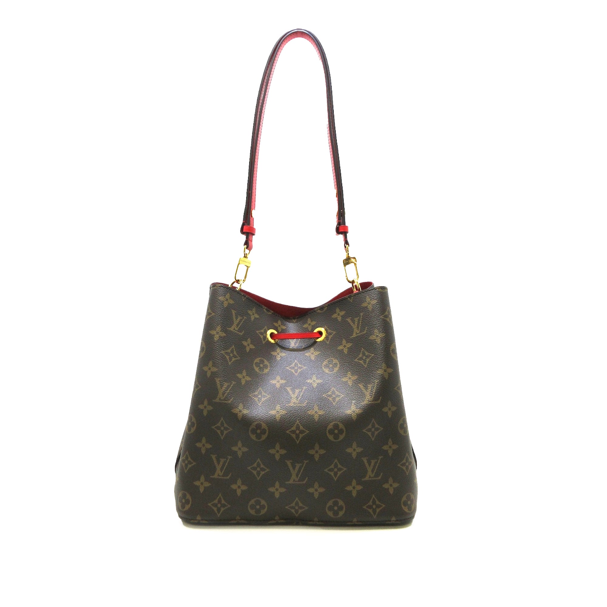 Brown LV Monogram Neonoe MM Bucket Bag
