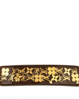 Brown LV Monogram Resin Inclusion Barrette