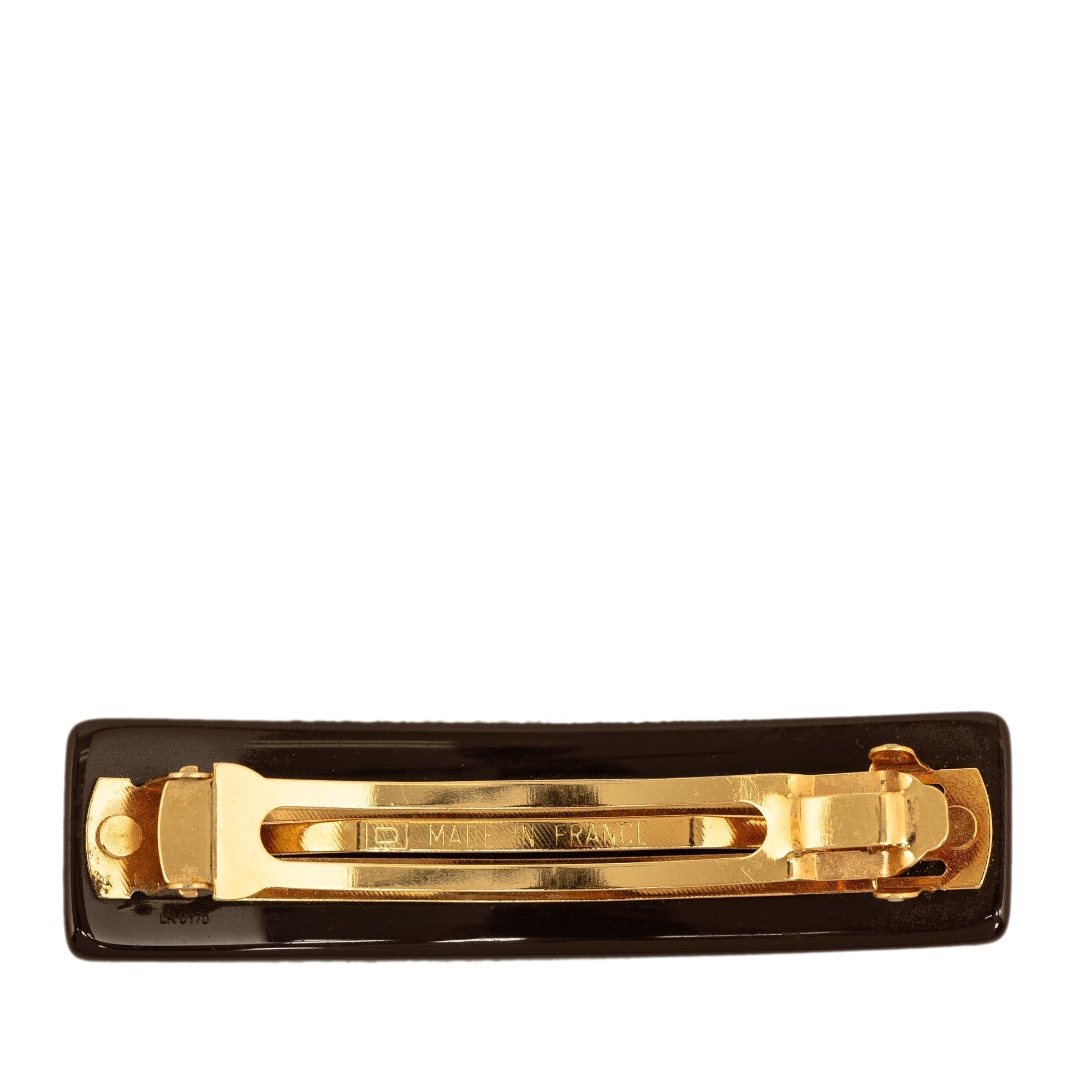 Brown LV Monogram Resin Inclusion Barrette