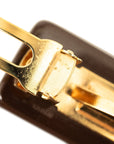Brown LV Monogram Resin Inclusion Barrette