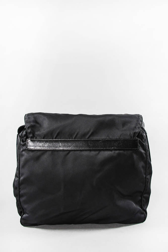 PRD Black Nylon Small Tessuto Messenger Bag