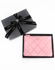 19 Medium Lambskin Clutch Bag Pink CH