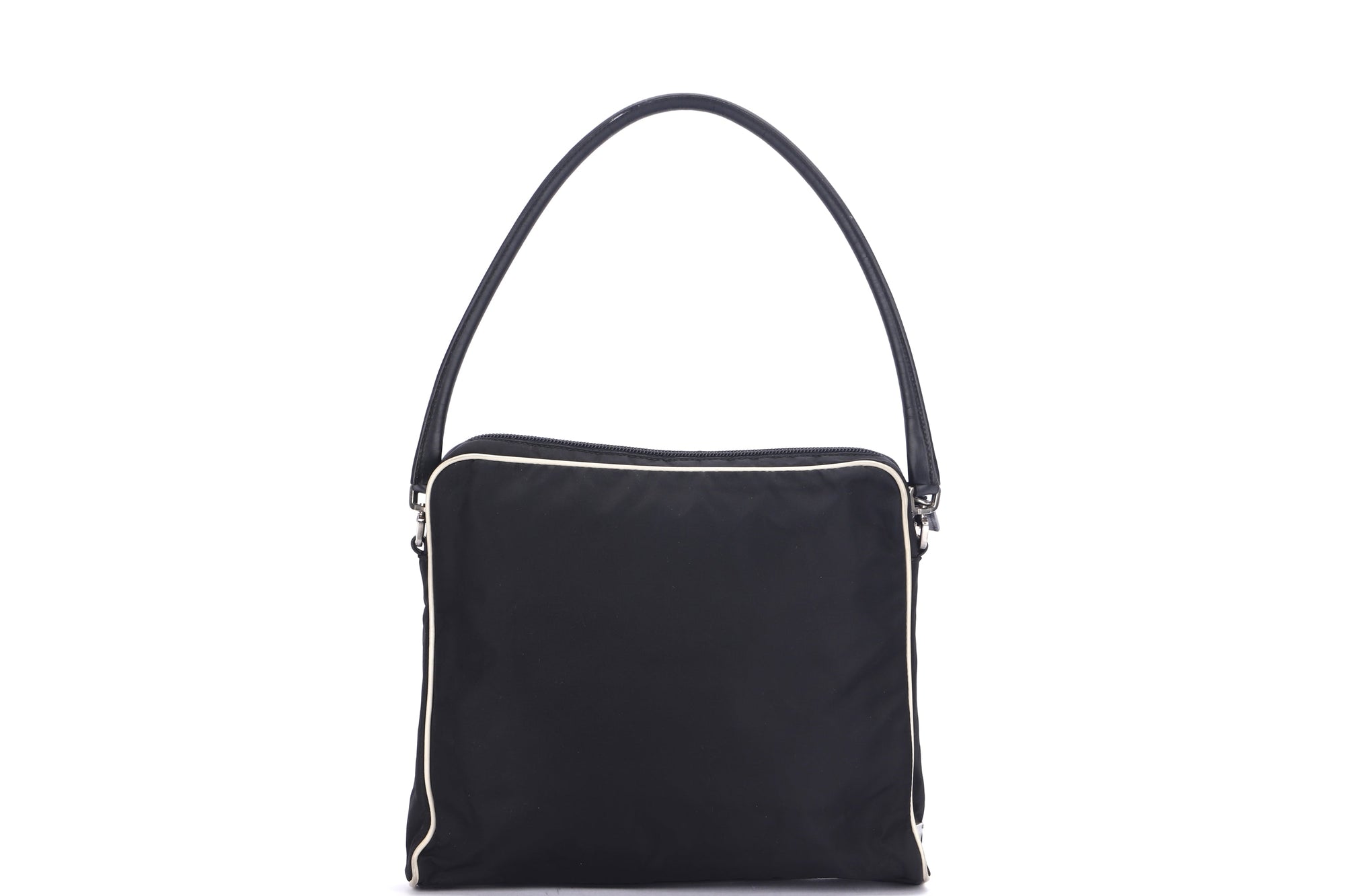 PRD BR0413 TESSUTO FLORAL HANDBAG NERO BLACK FABRIC, WITH CARD &amp; DUST COVER