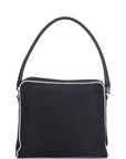 PRD BR0413 TESSUTO FLORAL HANDBAG NERO BLACK FABRIC, WITH CARD & DUST COVER