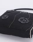 PRD BR0413 TESSUTO FLORAL HANDBAG NERO BLACK FABRIC, WITH CARD & DUST COVER