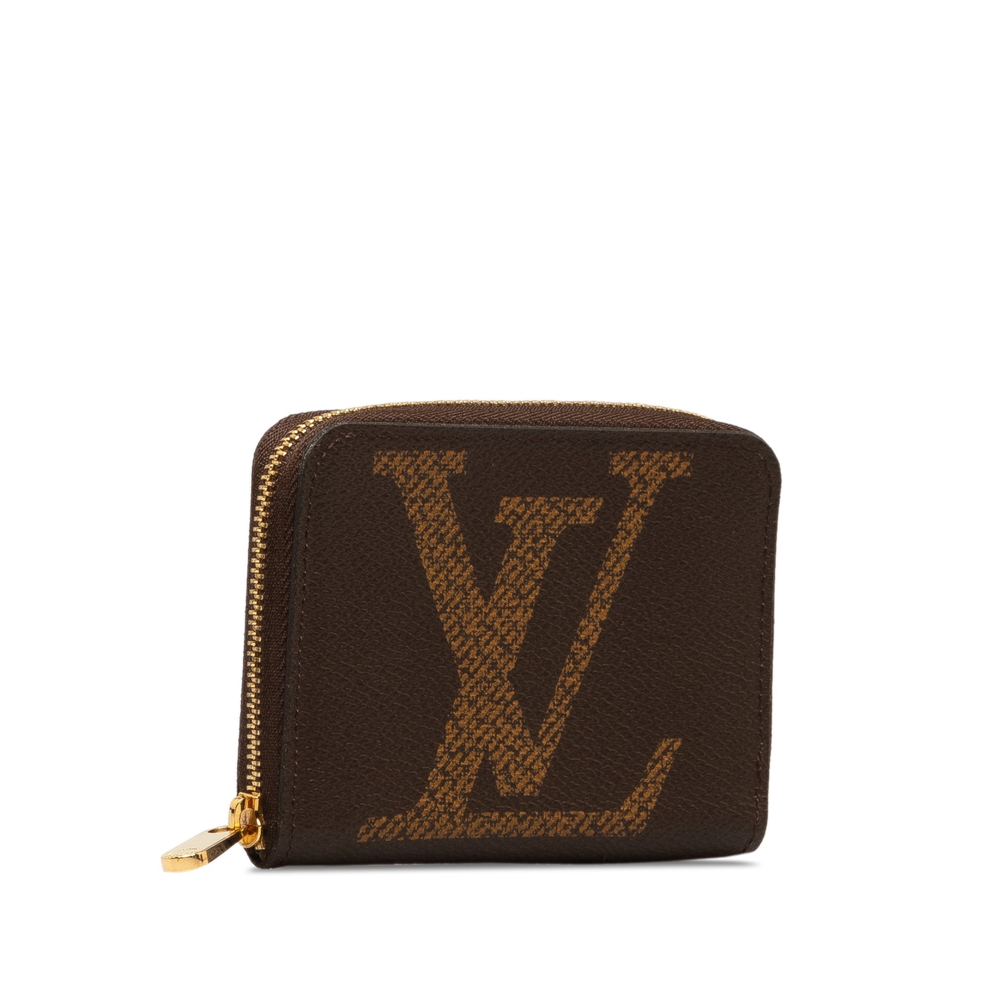 Brown LV Monogram Giant Reverse Zippy Coin Pouch