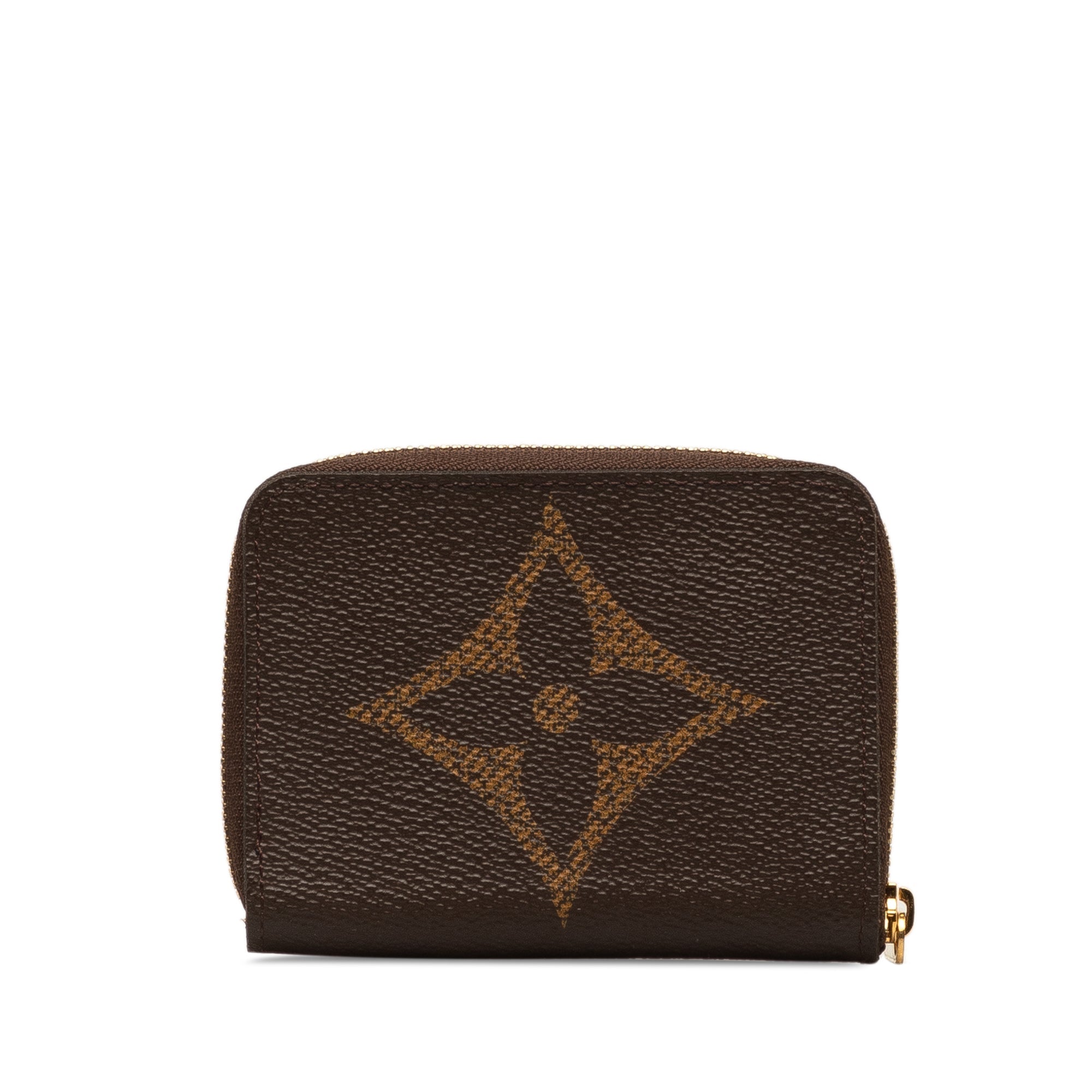 Brown LV Monogram Giant Reverse Zippy Coin Pouch