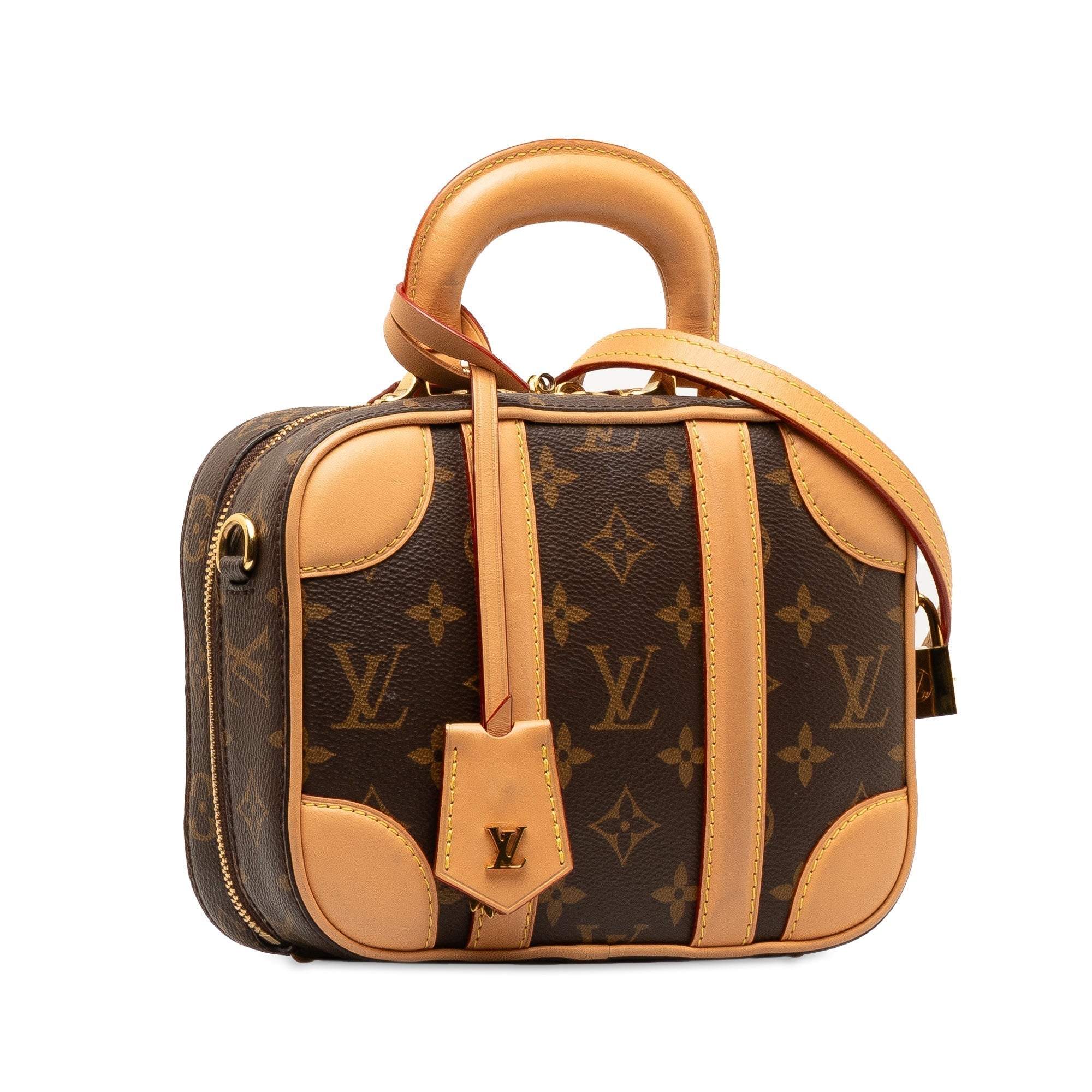 Brown LV Monogram Valisette BB Satchel