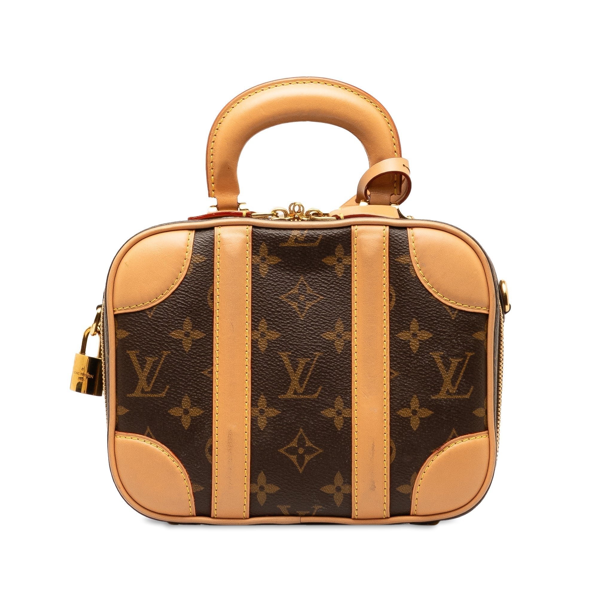 Brown LV Monogram Valisette BB Satchel