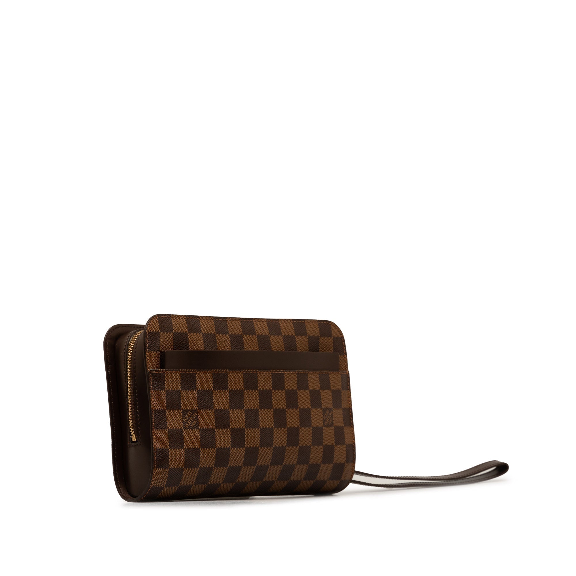 Brown LV Damier Ebene Pochette Saint Louis Clutch Bag