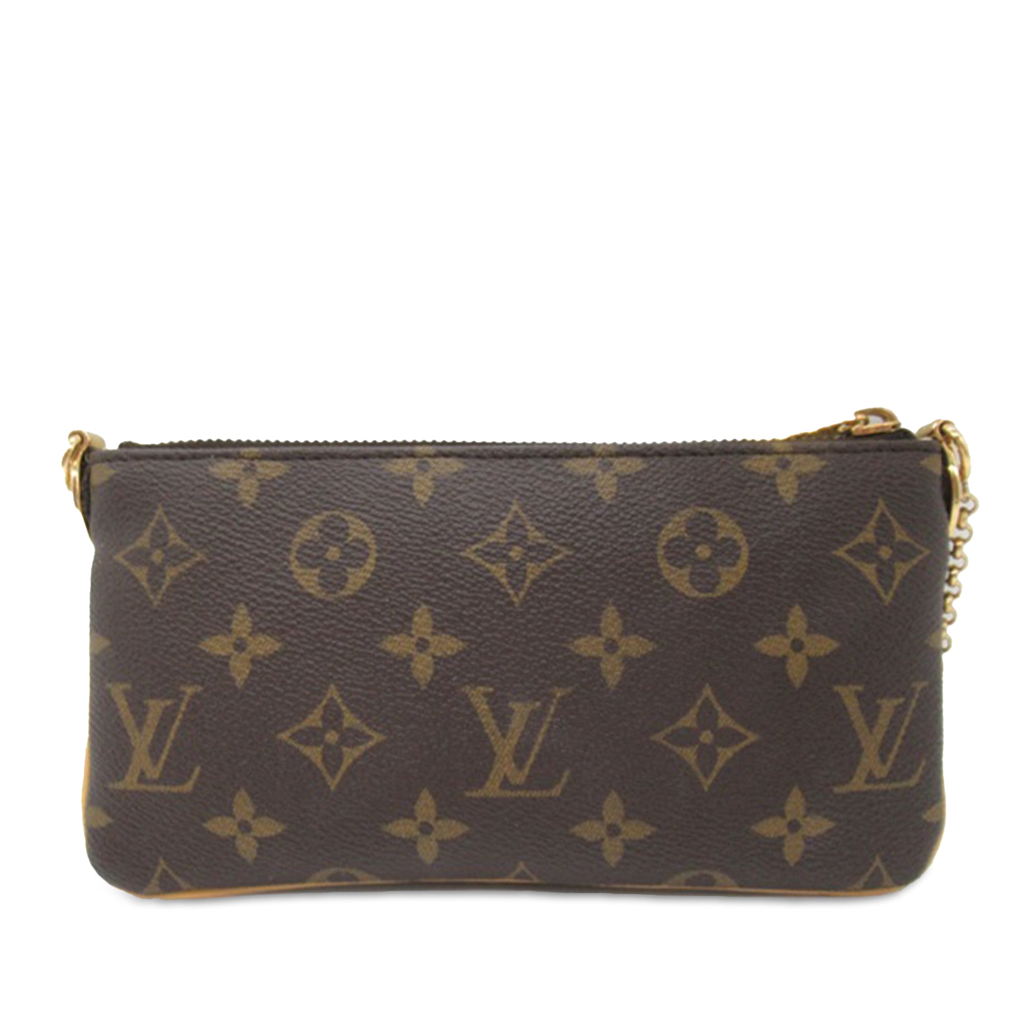 Brown LV Monogram Pochette Milla MM Shoulder Bag