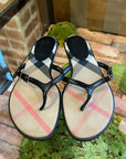 BBERRY Black Check Sandals SZ 38