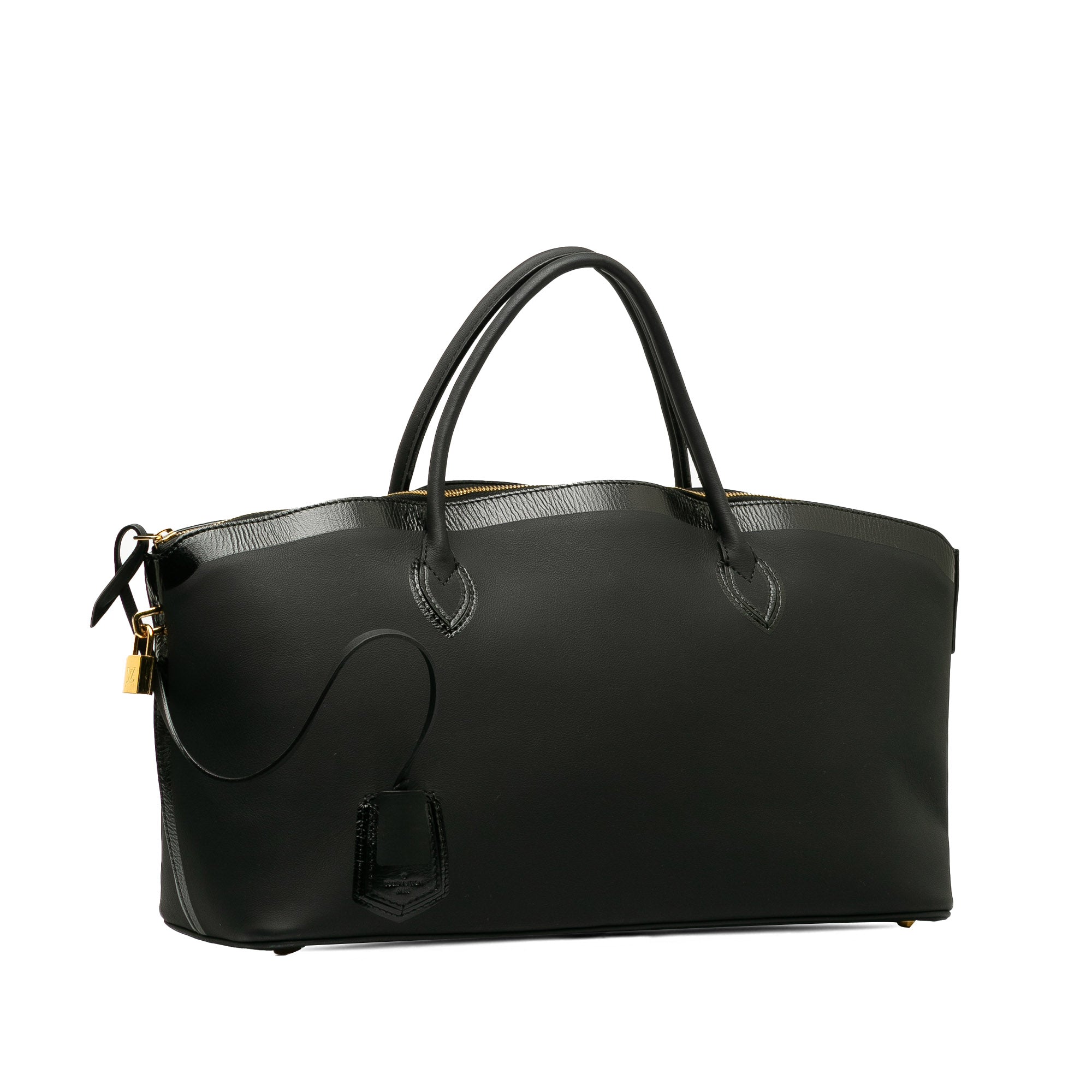 Black LV Cuir Obsession Lockit East-West HandBag