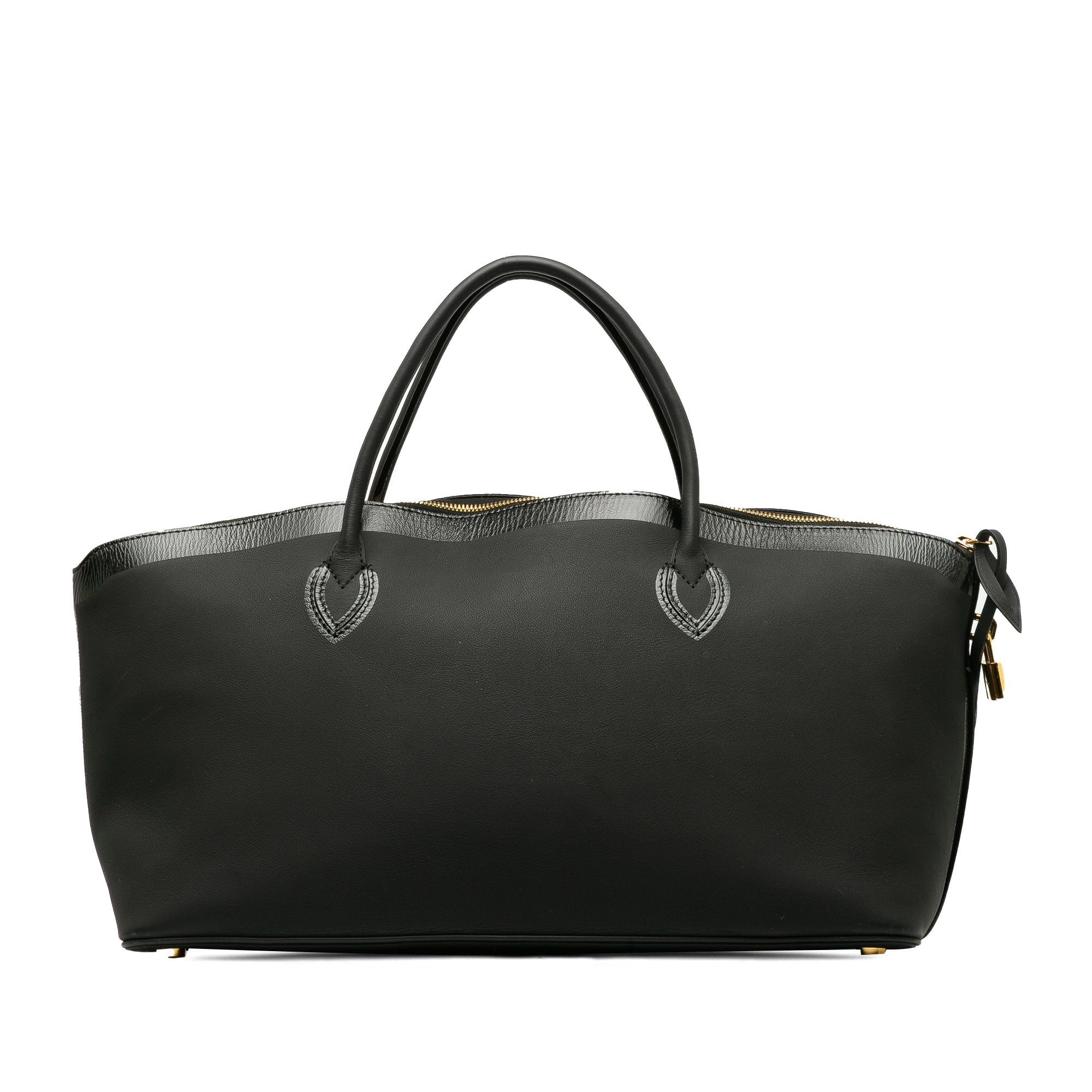 Black LV Cuir Obsession Lockit East-West HandBag