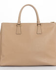 PRD BN1802 Saffiano Lux Hand Bag, Sabbia Light Cafe Color, with Dust Cover