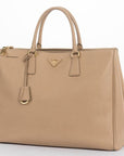PRD BN1802 Saffiano Lux Hand Bag, Sabbia Light Cafe Color, with Dust Cover