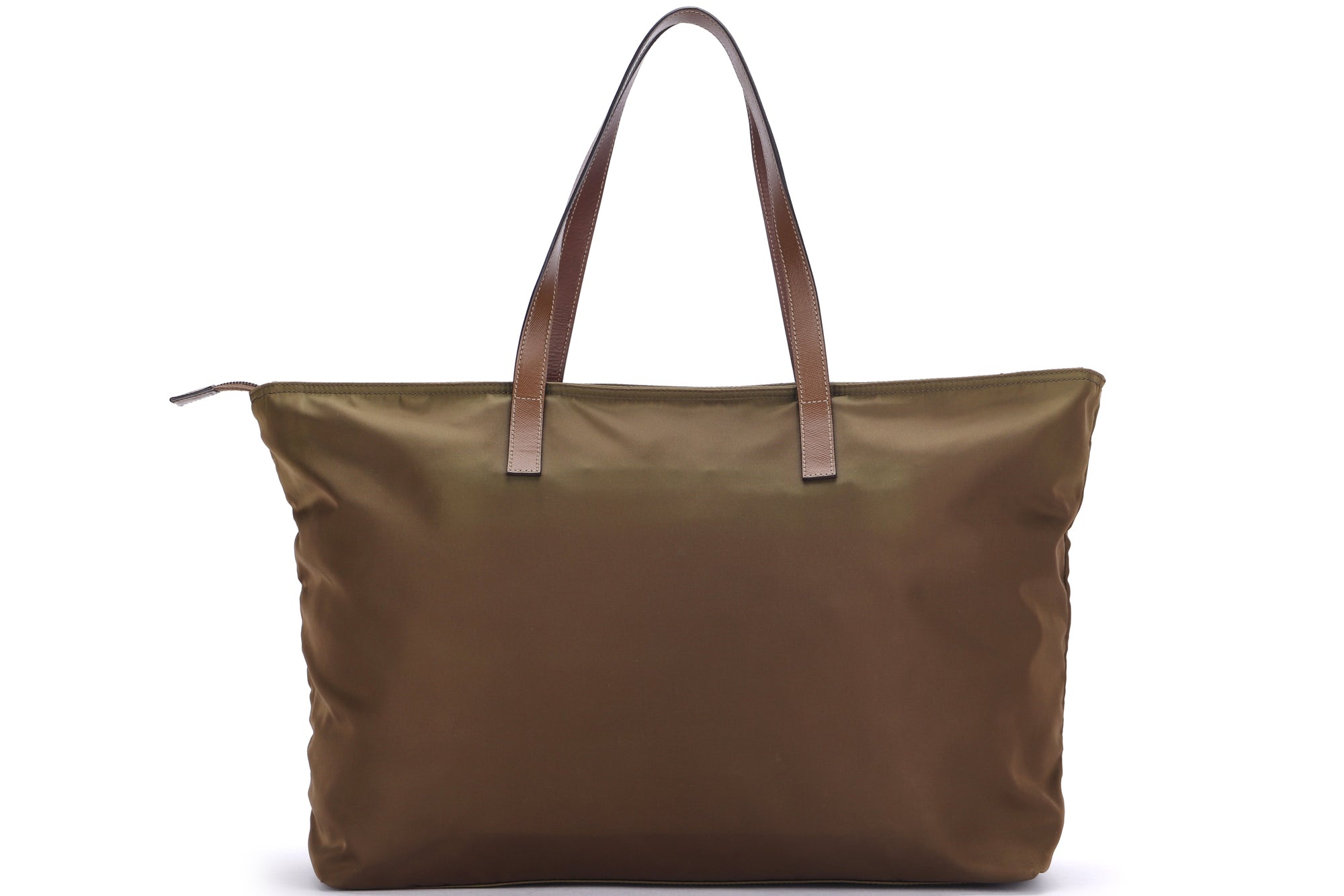 PRD BR4338 BROWN NYLON TOTE BAG, WITH ZIPPER, CARD &amp; DUST COVER
