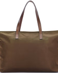 PRD BR4338 BROWN NYLON TOTE BAG, WITH ZIPPER, CARD & DUST COVER