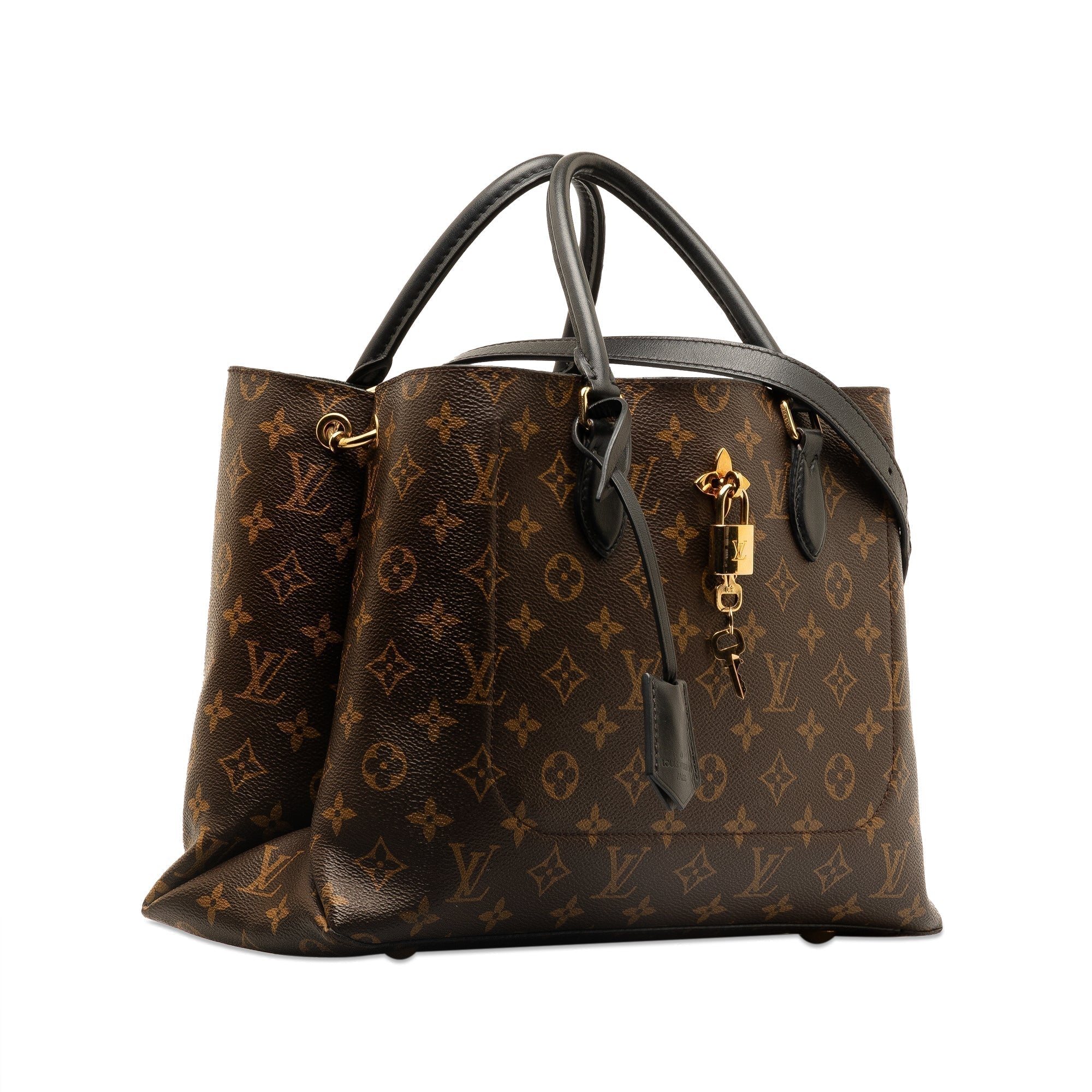 Brown LV Monogram Flower Tote Satchel