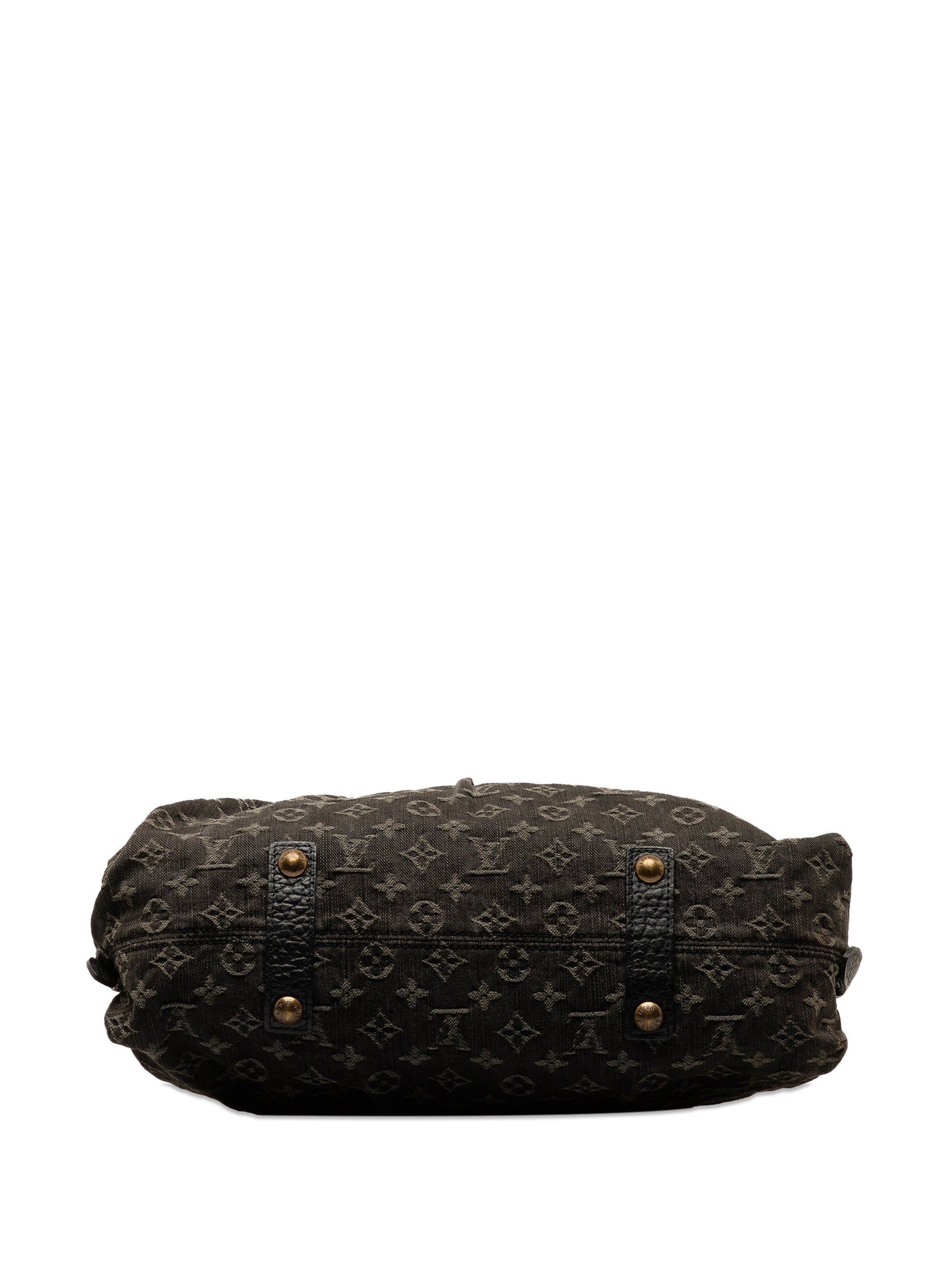 Black LV Monogram Denim Neo Cabby GM Satchel