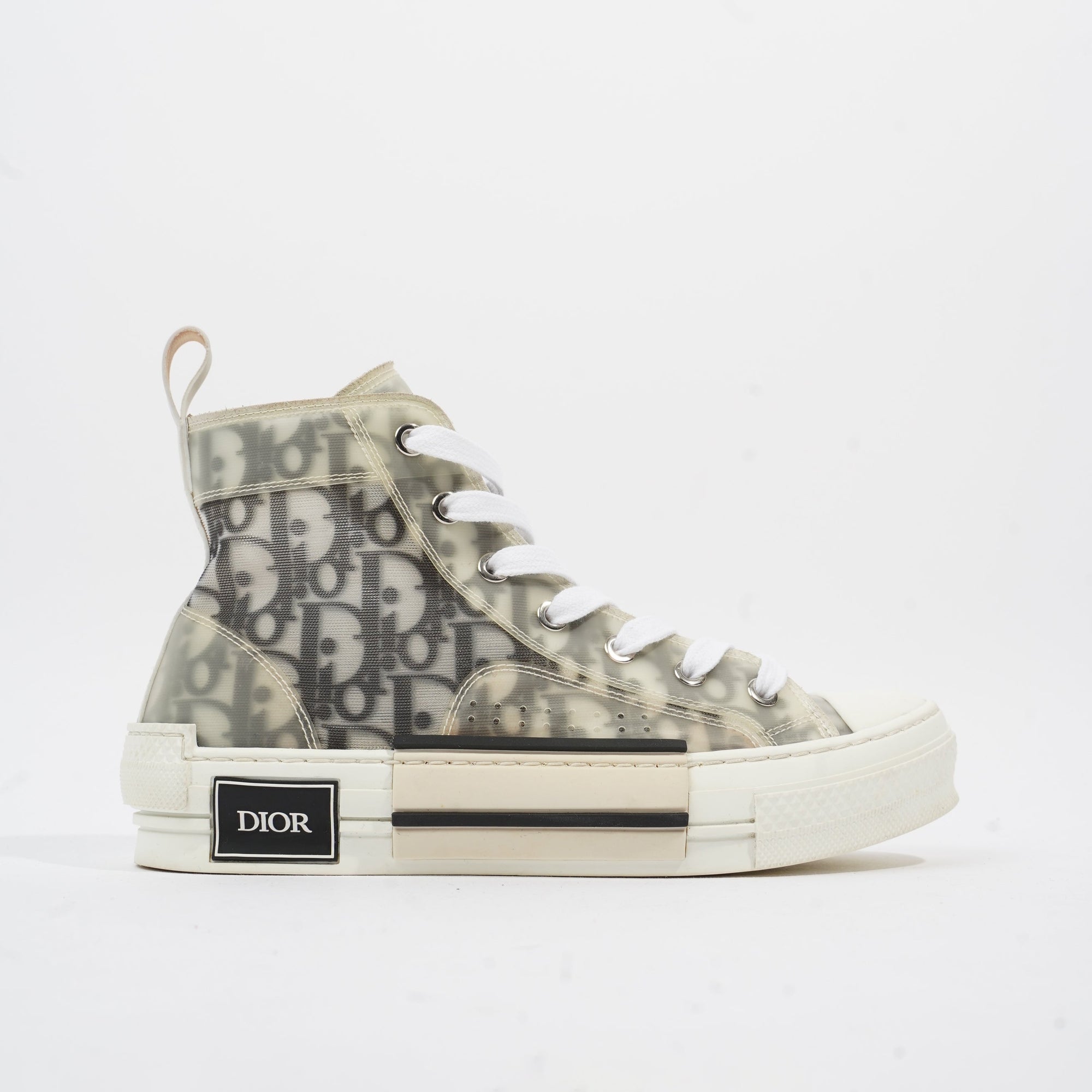 Christian D1OR B23 High-top White / Black Oblique Canvas EU 37 UK 4