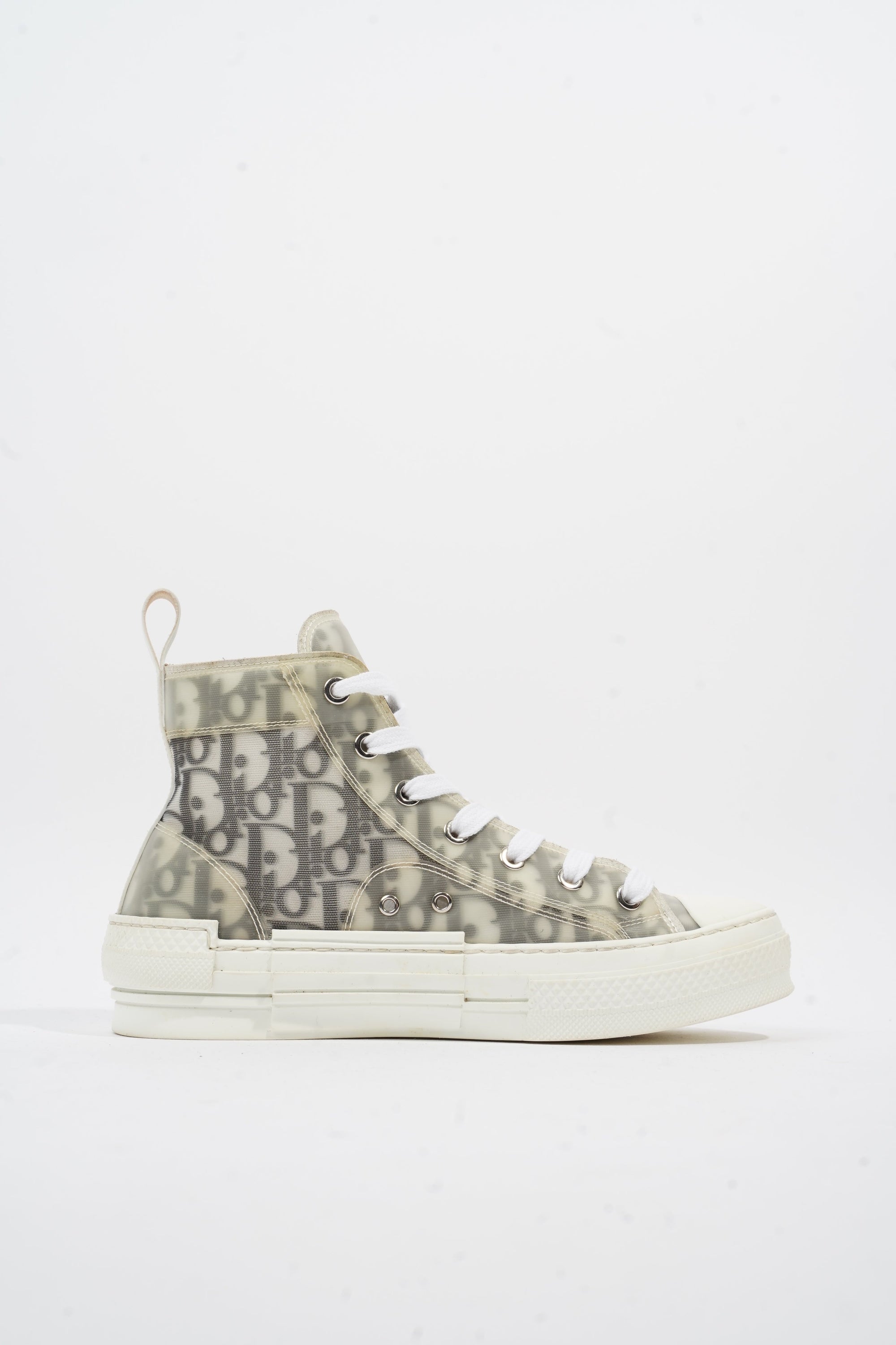 Christian D1OR B23 High-top White / Black Oblique Canvas EU 37 UK 4