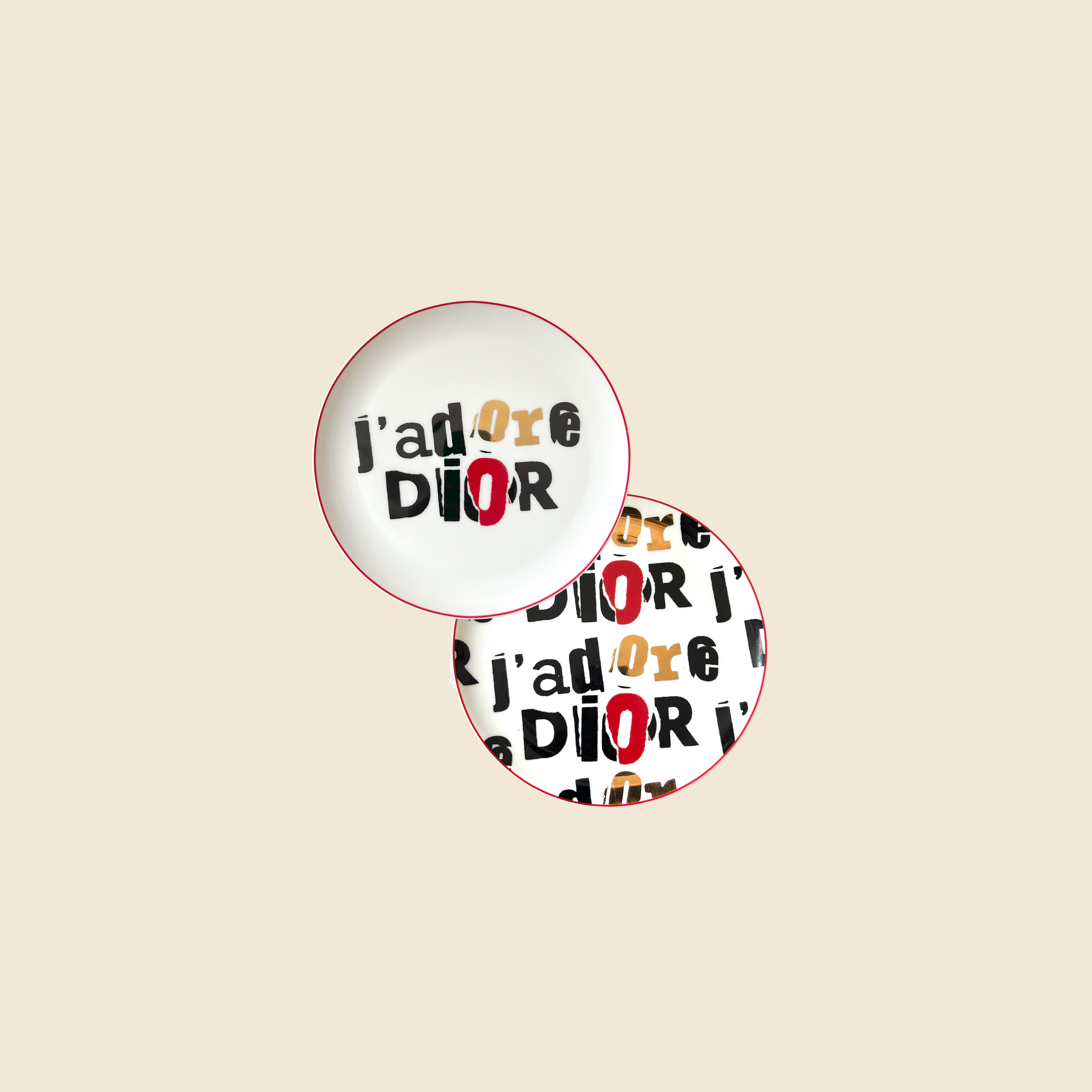 CHRISTIAN D1OR "J'ADORE D1OR" PLATE SET