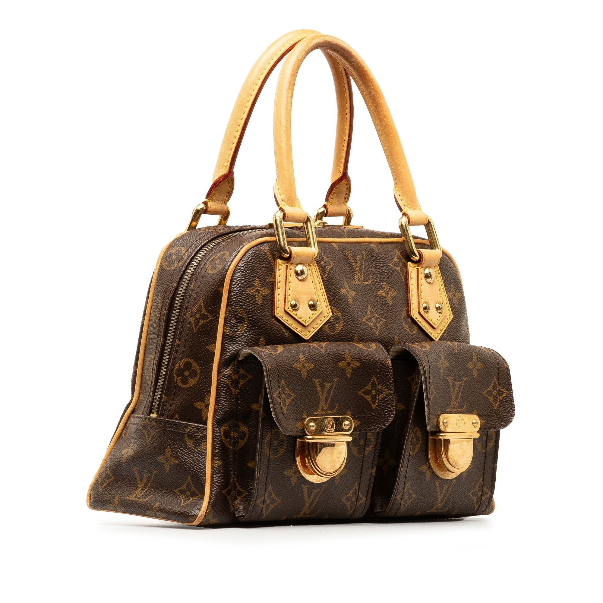 Brown LV Monogram Manhattan PM HandBag