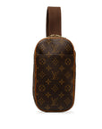 Brown LV Monogram Pochette Gange Crossbody Bag