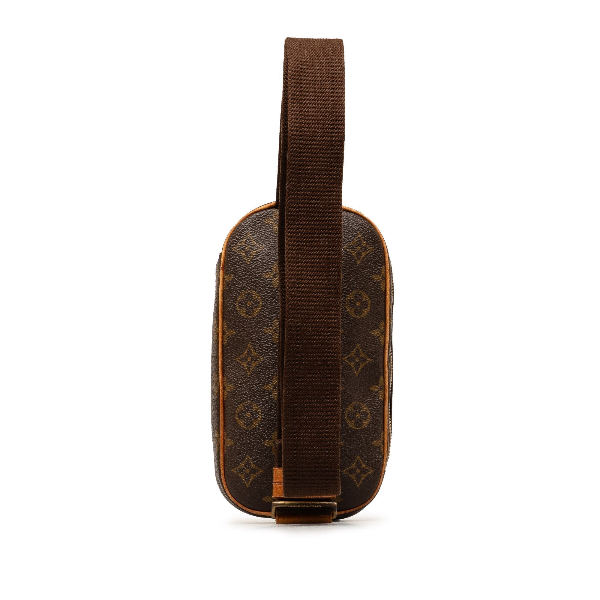 Brown LV Monogram Pochette Gange Crossbody Bag