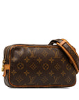 Brown LV Monogram Pochette Marly Bandouliere Crossbody Bag