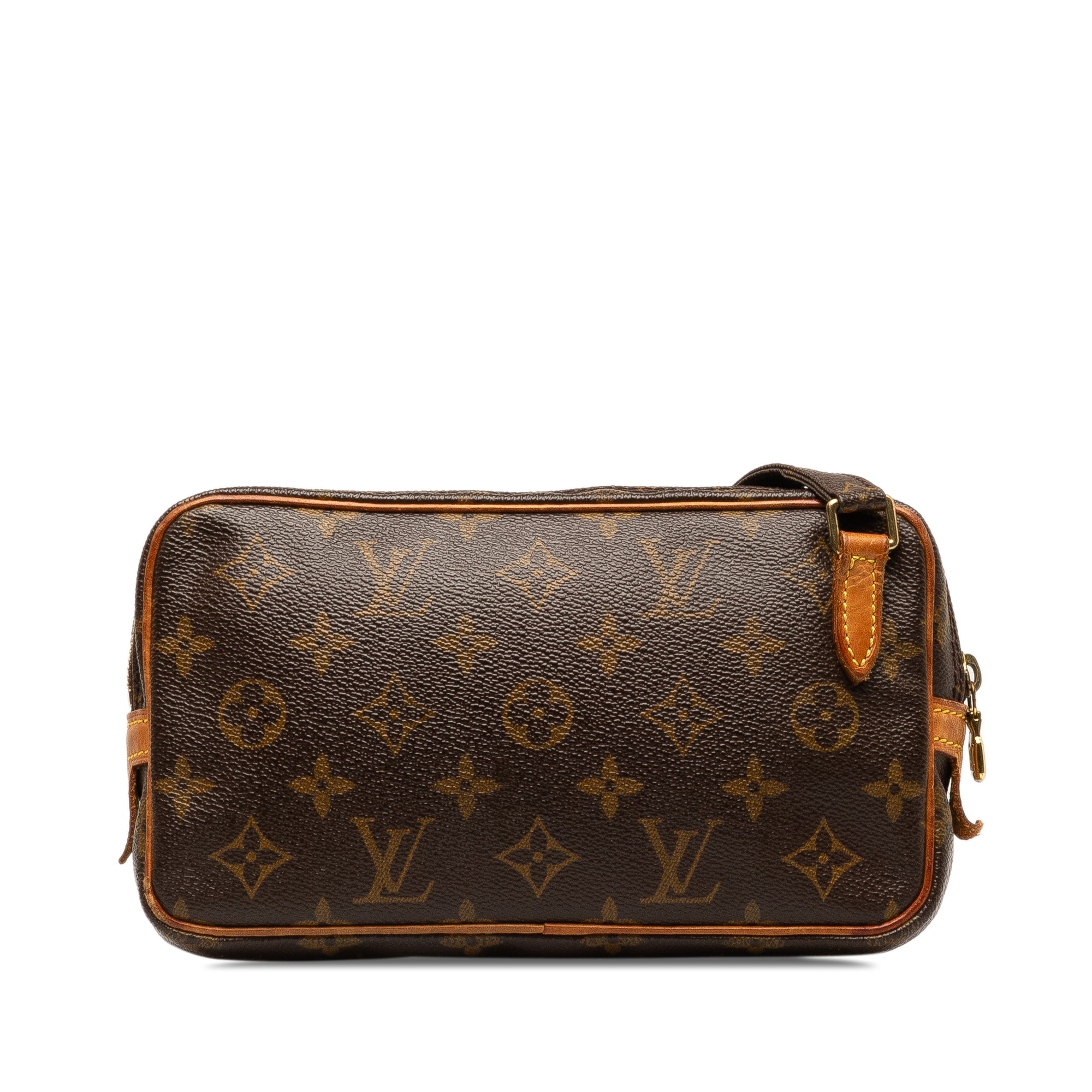 Brown LV Monogram Pochette Marly Bandouliere Crossbody Bag